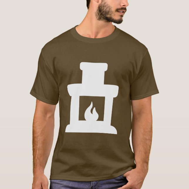 Camiseta Icono de la chimenea (Anverso)