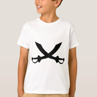 Camiseta icono de la espada del sable del pirat
