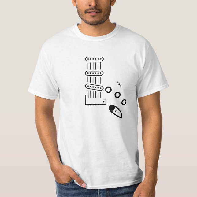 Camiseta icono de la guitarra del Scster-estilo (Anverso)