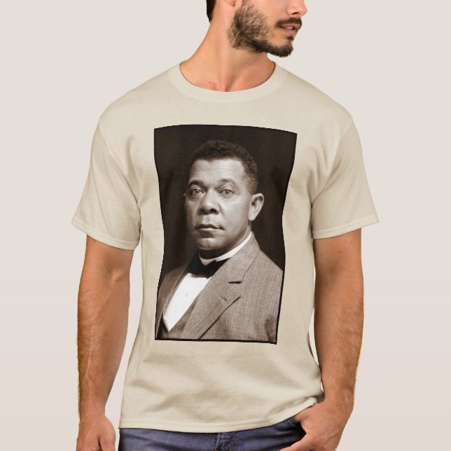 Camiseta Icono de la historia negra: Booker T Washington, R (Anverso)