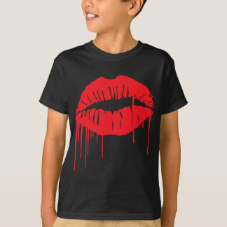 Camiseta Icono de la moda de los labios rojos, labios , lab