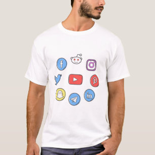 Camiseta Icono de medios sociales ( Especial para usted)