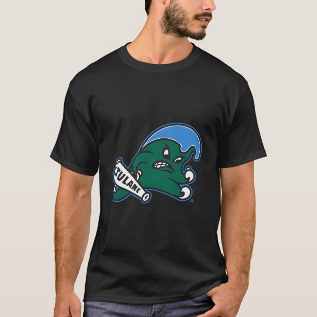 Camiseta Icono de ola verde de Tulane (Anverso)