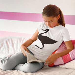 Camiseta Icono de pájaro negro