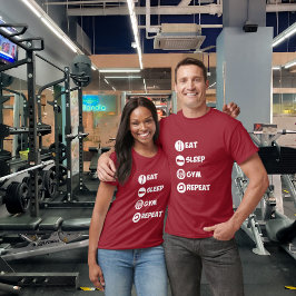 Camiseta Icono de repetición del Gimnasio Cranberry Eat Sle