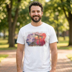 Camiseta Icono de saco Textil dibujo en tonos pastel con ba