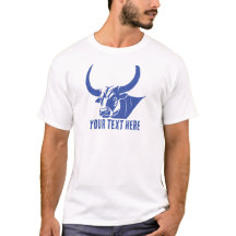 Icono de silueta de cabeza de toro azul