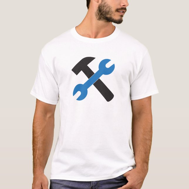 Camiseta Icono de tecla y martillo (Anverso)