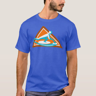 Camiseta Icono de triángulo de piedra deslizante del jugado