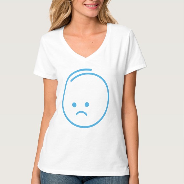 Camiseta Icono de Tristeza Minimalista (Anverso)