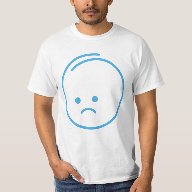 Camiseta Icono de tristeza minimalista (Anverso)