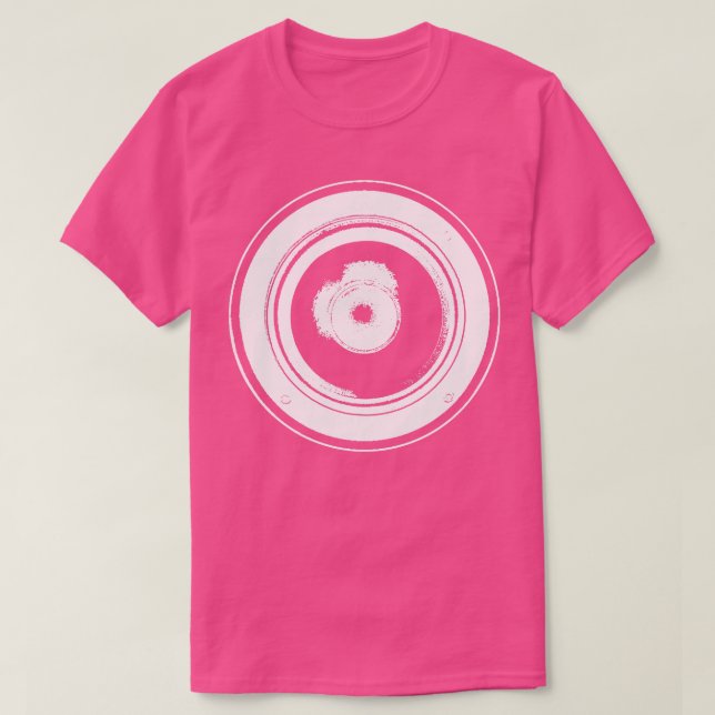 Camiseta Icono del altavoz gris blanco retro (Diseño del anverso)