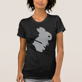 Camiseta icono del conejito del esquí