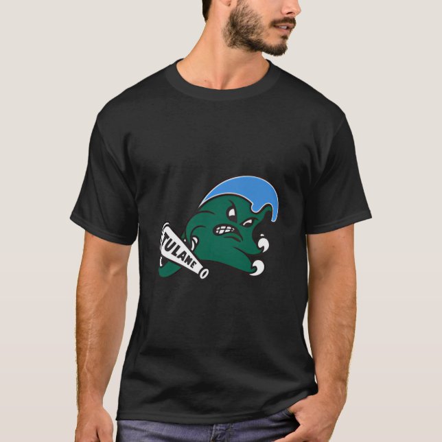 Camiseta Icono del pecho izquierdo de la ola verde de Tulan (Anverso)