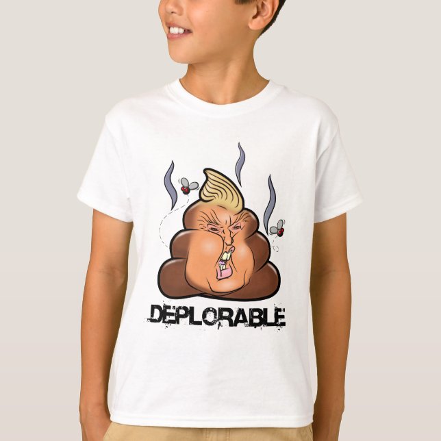 Camiseta Icono divertido de la emoji de Donald Trump - de (Anverso)