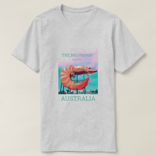Camiseta Icono divertido del viaje de Australia de la gamba (Diseño del anverso)