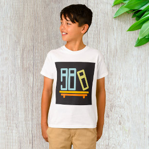 Camiseta Icono gráfico de biblioteca minimalista