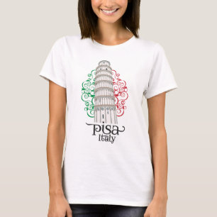 Camiseta Icono italiano Torre inclinada de Pisa