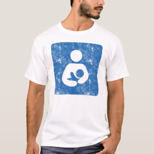 Camiseta Icono Lactancia Textura estilo Letrpresor
