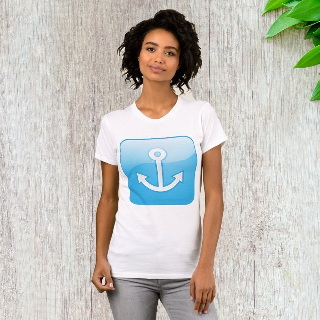 Camiseta Icono nautical Blue Anchor Marítimo moderno (Subido por el creador)