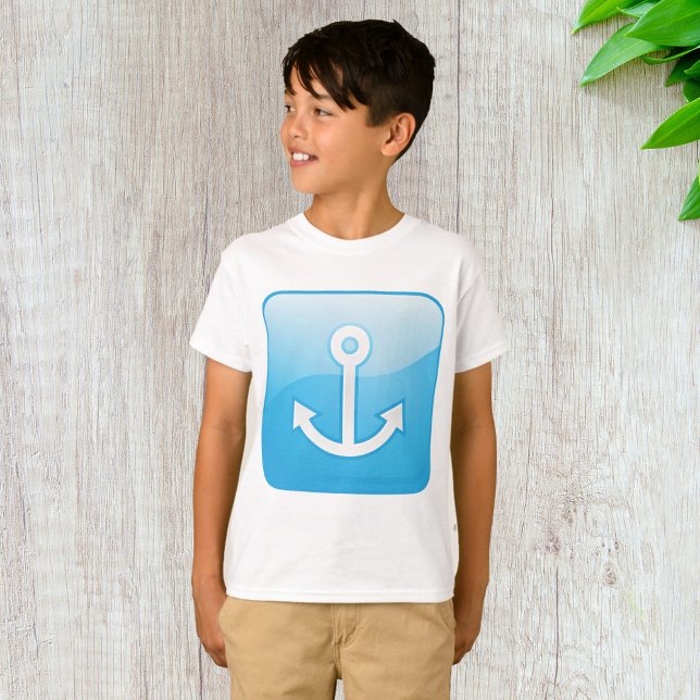 Camiseta Icono nautical Blue Anchor Marítimo moderno (Subido por el creador)