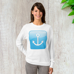 Camiseta Icono nautical Blue Anchor Marítimo moderno