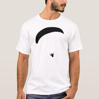 Camiseta icono negro del paragliding