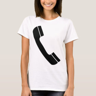 Camiseta icono negro del teléfono