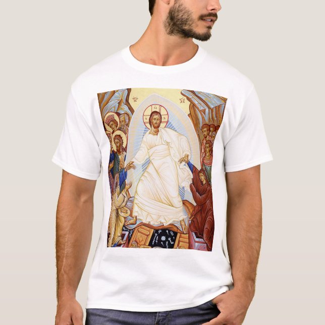 Camiseta Icono ortodoxo de la Resurrección Anastasis (Anverso)