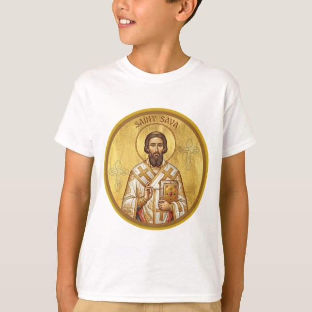 Camiseta icono ortodoxo de San Sava (Anverso)