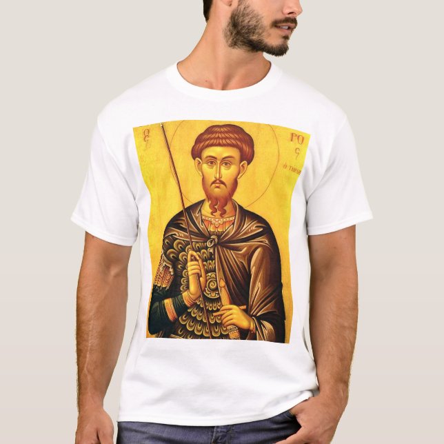 Camiseta icono ortodoxo de San Teodoro Tirón (Anverso)