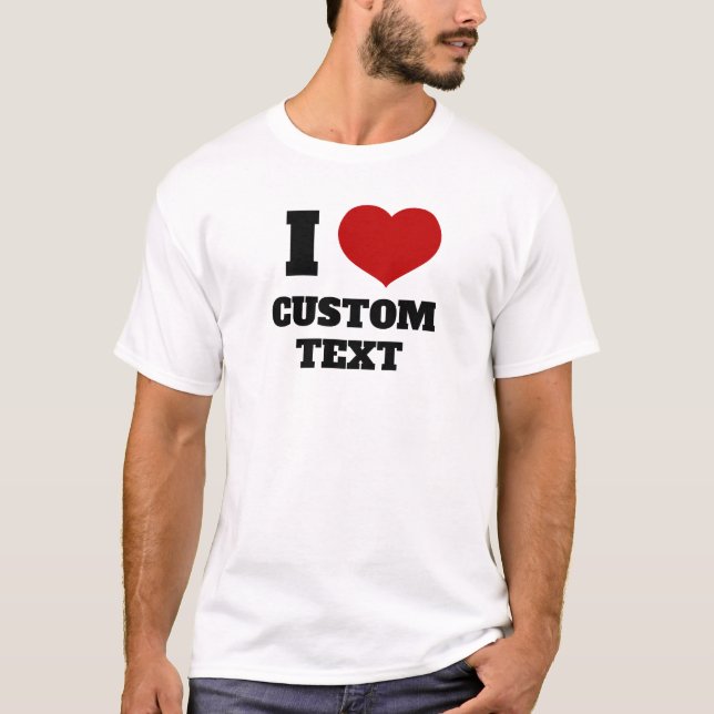 Camiseta Icono plano del corazón rojo (Anverso)