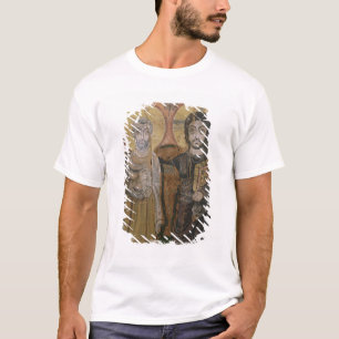 Camiseta Icono que representa a Abbott Mena con Cristo