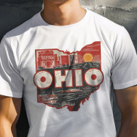 Icono Retro de Viajes de Ohio Gráfico