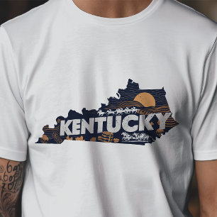 Camiseta Icono Retro de Viajes Kentucky Gráfico