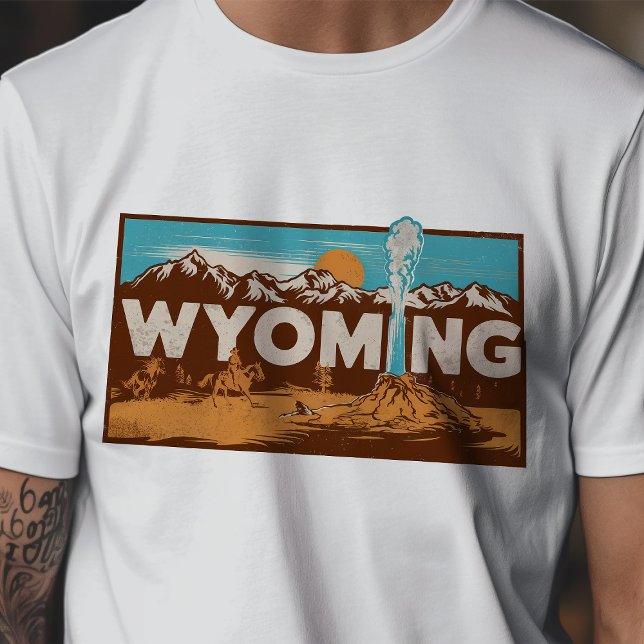 Camiseta Icono Retro de Viajes Wyoming Gráfico (Subido por el creador)