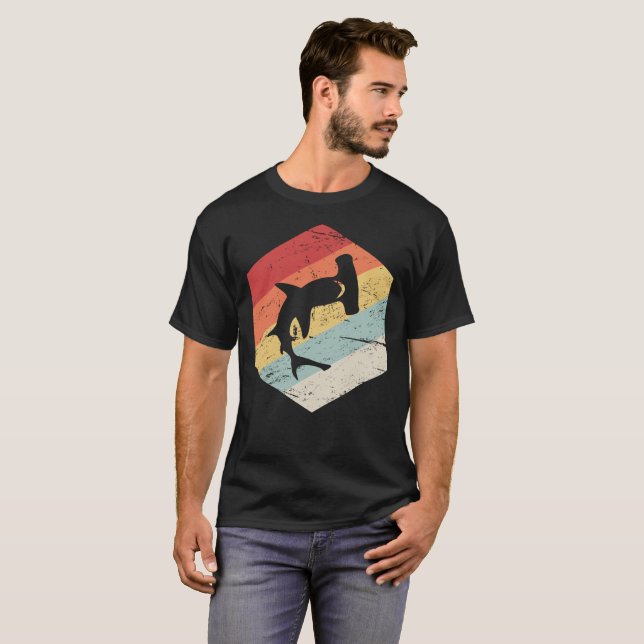 Camiseta Icono retro del tiburón de Hammerhead 70s (Anverso completo)