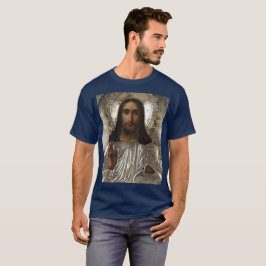 Camiseta Icono ruso del Pantocrador de Cristo Silver Oklad 