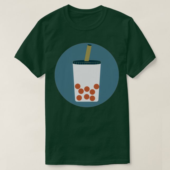 Camiseta Icono simple de té Boba (Diseño del anverso)