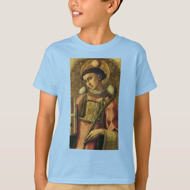 Camiseta Iconografía artística del protomártir San Esteban (Anverso)