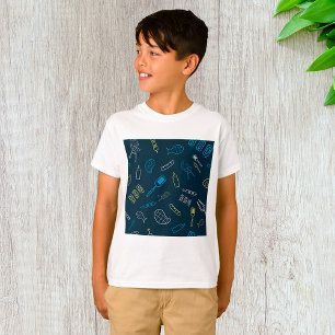 Camiseta Iconos de barbacoa Herramientas de parrillada de c