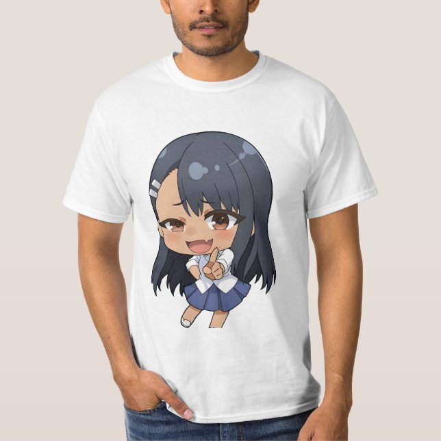 Camiseta Iconos de caracteres de Chibi del anime de Nagator (Anverso)