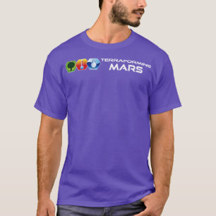 Camiseta Iconos de color de Mars Terraformantes
