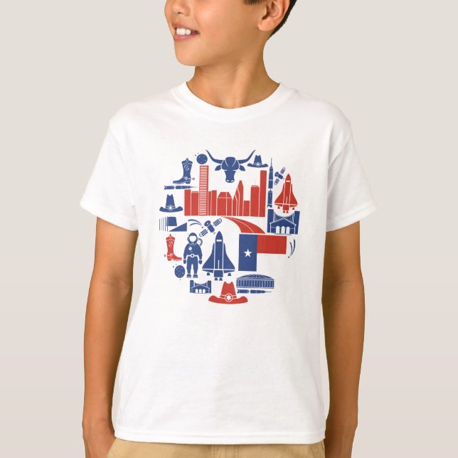 Camiseta Iconos de Houston Tejas (Anverso)