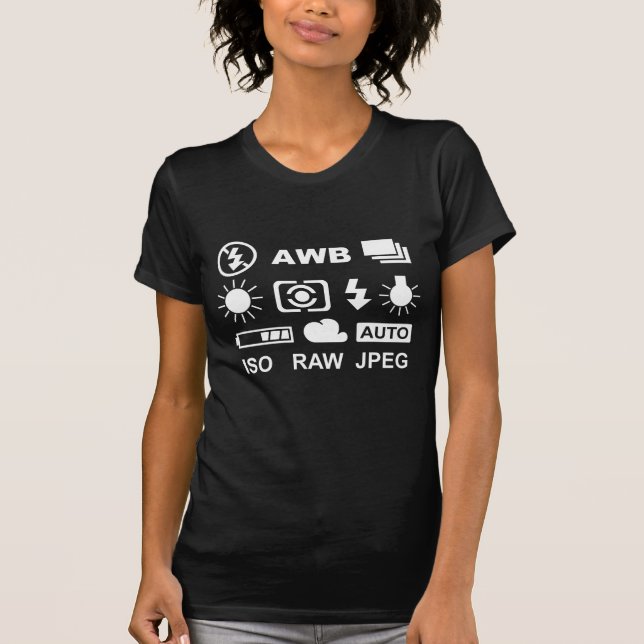 Camiseta Iconos de la foto blancos (Anverso)