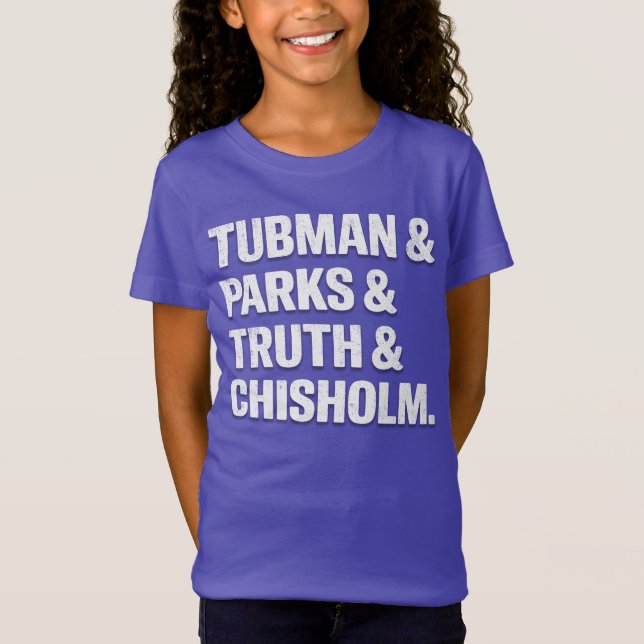 Camiseta Iconos de la historia: Tubman, Parques, Verdad y C (Anverso)