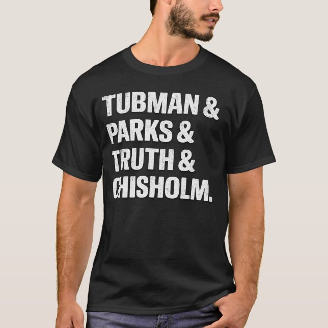 Camiseta Iconos de la historia: Tubman, Parques, Verdad y C (Anverso)
