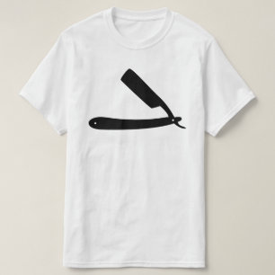Camiseta iconos de la maquinilla de afeitar del peluquero