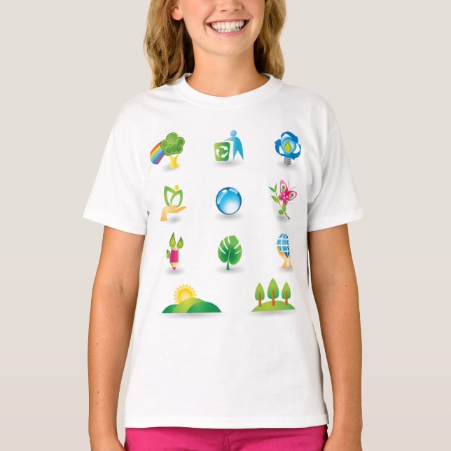 Camiseta Iconos de la naturaleza (Anverso)