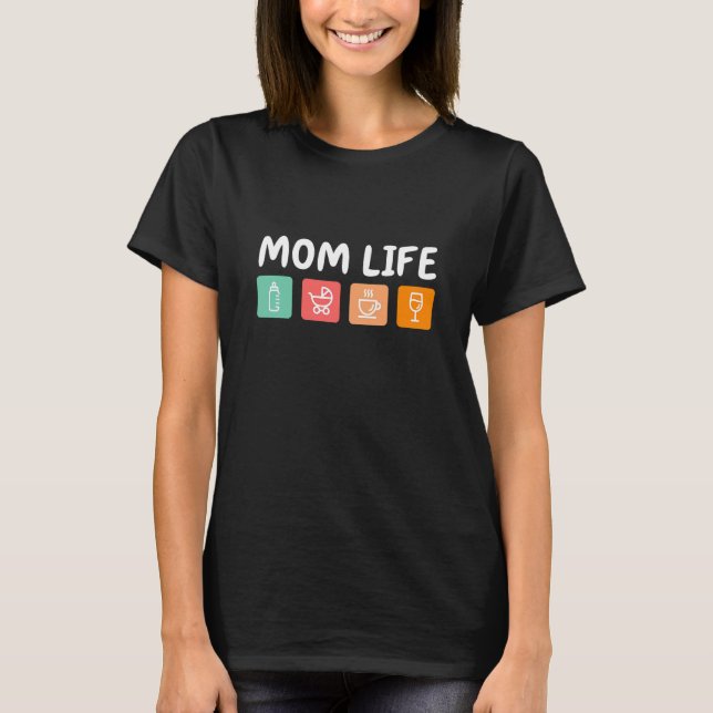 Camiseta Iconos de la VIDA DE MAMÁ (Anverso)